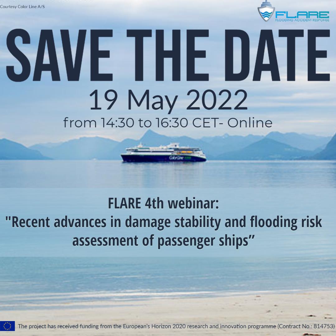 FLARE 4TH WEBINAR: Recent advances in damage stability and flooding risk assessment of passenger ships